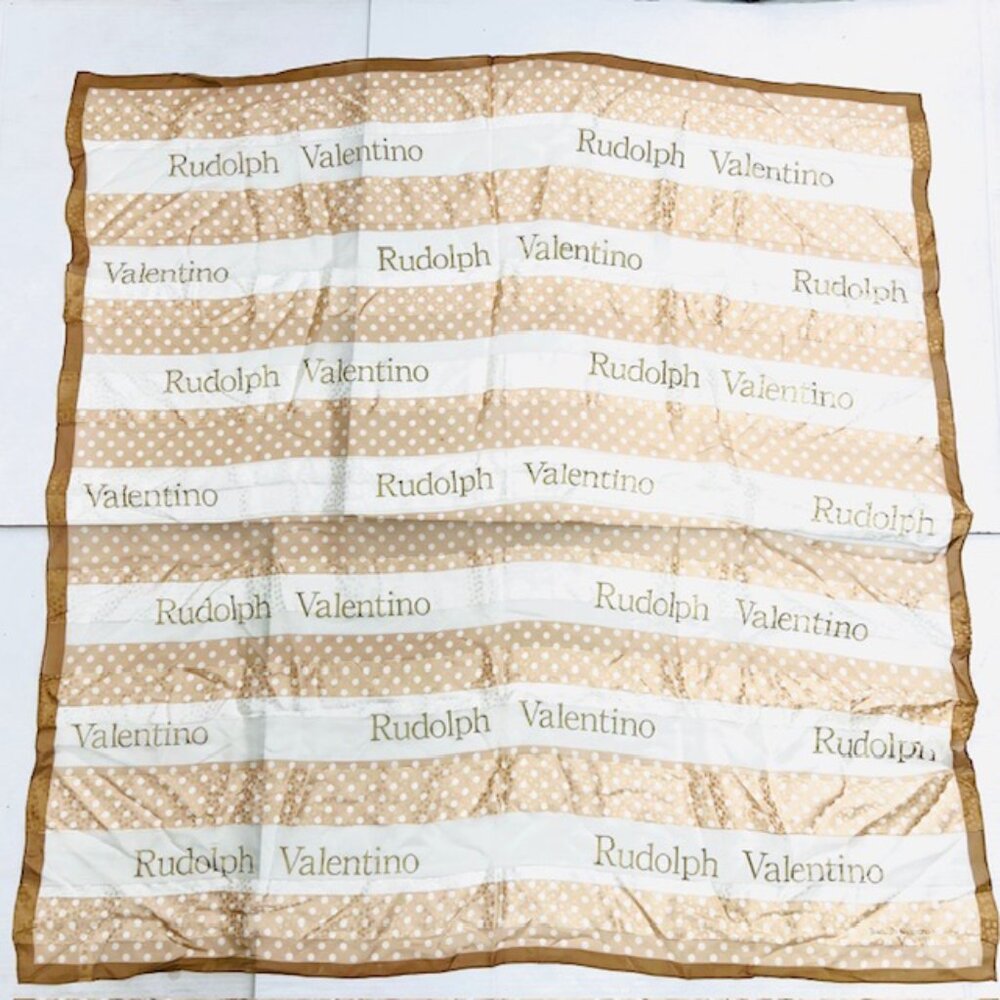 Valentino Rudolph 1921 scarf, 100% sheer silk, 38" x40" large full body wrap(35) - Picture 9 of 12